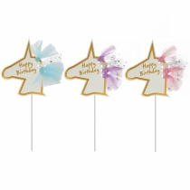 Cake Decorations - Unicorn Happy Birthday 5 pcs